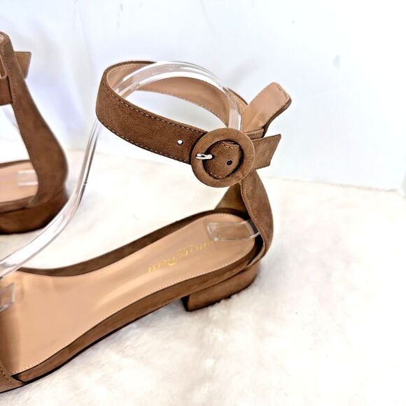 Gianvito Rossi Portofino Beige Suede Buckle-Fastening Sandals Sz 10 Italy $ 795 - Picture 8 of 16
